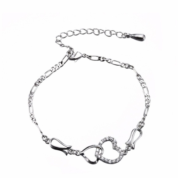 Copper Bracelet Heart Crystal Zircon Bracelet For Woman - Picture 4 of 6